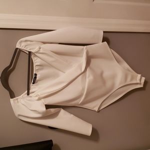 Plus Wrap Front Plunge Structured Bodysuit